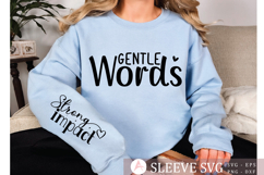 Gentle words Sleeve SVG Design Product Image 3