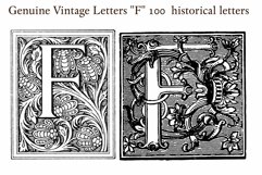 Genuine Vintage Letters "F" PACK 150 pieces Product Image 15