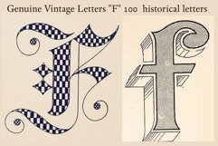 Genuine Vintage Letters "F" PACK 150 pieces Product Image 4