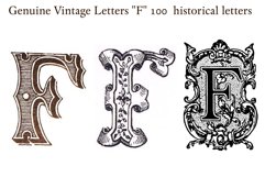 Genuine Vintage Letters "F" PACK 150 pieces Product Image 7