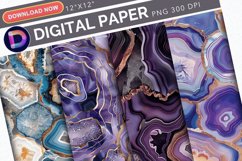 Geode &amp; Agate Pattern Digital Paper Product Image 1