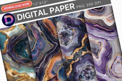 Geode &amp; Agate Pattern Digital Paper Product Image 1