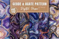 Geode and Agate Pattern Digital Paper Bundle Product Image 1
