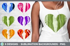 Bundle of six Geode hearts clipart.