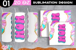 fluid art sublimation tumbler for mother day
