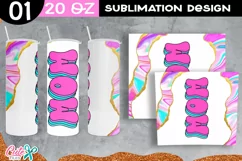 fluid art sublimation tumbler for mother day