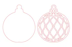 Geometric Bauble Laser Cut Design Product Image 2