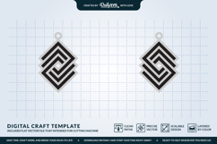 Geometric Boho Earrings SVG - Laser Cut Jewelry Template Product Image 2