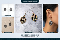 Geometric Boho Earrings SVG - Laser Cut Jewelry Template Product Image 3