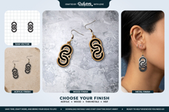 Geometric Boho Earrings SVG - Laser Cut Jewelry Template Product Image 2