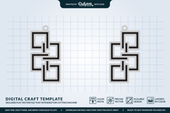 Geometric Boho Earrings SVG - Laser Cut Jewelry Template Product Image 3