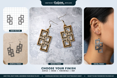 Geometric Boho Earrings SVG - Laser Cut Jewelry Template Product Image 2