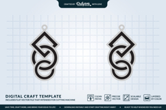 Geometric Boho Earrings SVG - Laser Cut Jewelry Template Product Image 3