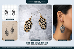 Geometric Boho Earrings SVG - Laser Cut Jewelry Template Product Image 2