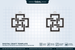 Geometric Boho Earrings SVG - Laser Cut Jewelry Template Product Image 2