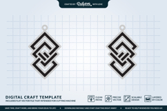 Geometric Boho Earrings SVG - Laser Cut Jewelry Template Product Image 3