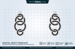 Geometric Boho Earrings SVG - Laser Cut Jewelry Template Product Image 3