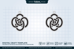 Geometric Boho Earrings SVG - Laser Cut Jewelry Template Product Image 3