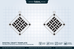 Geometric Boho Earrings SVG - Laser Cut Jewelry Template Product Image 3