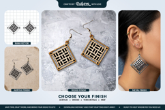 Geometric Boho Earrings SVG - Laser Cut Jewelry Template Product Image 2