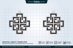 Geometric Boho Earrings SVG - Laser Cut Jewelry Template Product Image 3