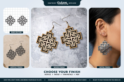 Geometric Boho Earrings SVG - Laser Cut Jewelry Template Product Image 1