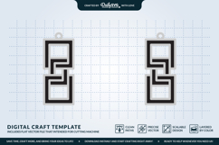 Geometric Boho Earrings SVG - Laser Cut Jewelry Template Product Image 3