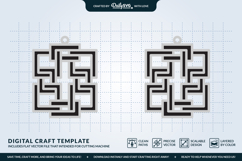Geometric Boho Earrings SVG - Laser Cut Jewelry Template Product Image 3