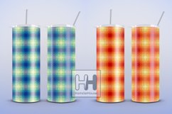 Geometric checkered pattern skinny tumbler wrap sublimation Product Image 4