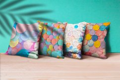 Geometric Colorful Circle Shape Background Digital Paper Product Image 2