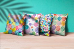 Geometric Colorful Circle Shape Background Digital Paper Product Image 2