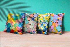 Geometric Colorful Circle Shape Background Digital Paper Product Image 2