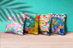 Geometric Colorful Circle Shape Background Digital Paper Product Image 2