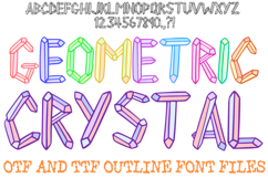 Geometric Crystal Font Celestial Typography Lettering ABC by Squeeb Creative