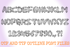 Geometric Crystal Outline Lettering ABC Font Typography Text 