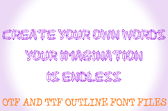 Geometric Crystal Outline Lettering ABC Font Typography Text Product Image 3