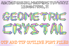 Geometric Crystal Outline Lettering ABC Font Typography Text 