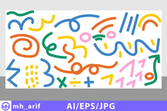 Vibrant abstract shapes and symbols composition Product Image 1