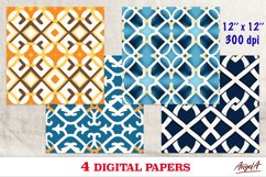 Geometric digital paper / vintage digital paper Product Image 1
