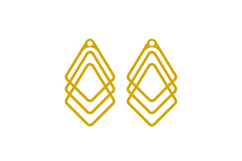 Geometric Shape Earrings Laser Cut SVG Template Product Image 2
