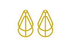 Geometric Earrings Laser Cut SVG Template Product Image 2