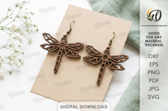 Geometric Earrings Laser Cut. Dangle Earrings SVG Product Image 1