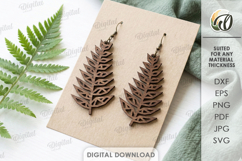 Geometric Earrings Laser Cut. Dangle Earrings SVG Product Image 1