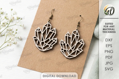 Geometric Earrings Laser Cut. Boho Dangle Earrings SVG Product Image 1