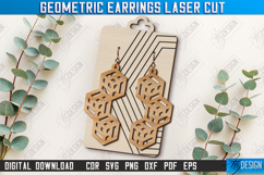 Geometric Earrings Laser Cut | Pendant Earrings |Boho Design Product Image 1
