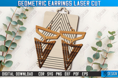 Geometric Earrings Laser Cut | Pendant Earrings |Boho Design Product Image 1
