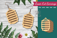 Geometric Earrings Laser Cut Product Image 1