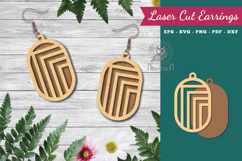 Geometric Earrings Laser Cut Product Image 1