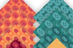 Geometric Fall Colors Seamless Patterned Papers 12 PNG