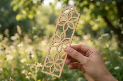 Geometric Flower Bookmark SVG Laser Cut Product Image 2